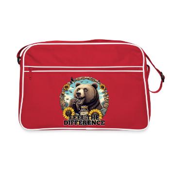 Bear Sunflower Seeds Sunflower Seeds Gift - Retro Bag - red/white - Front