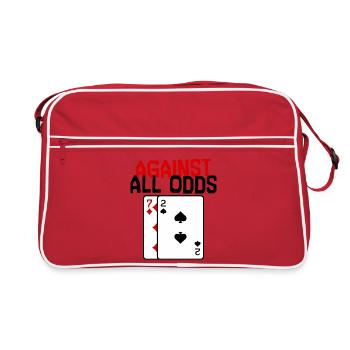 Casino Statement Jeu de cartes de poker Jeux d’argent - Sac Retro - rouge/blanc - Devant