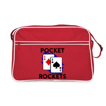 Jeux de casino Poker Jeu de cartes Déclaration Jackpot - Sac Retro - rouge/blanc - Devant