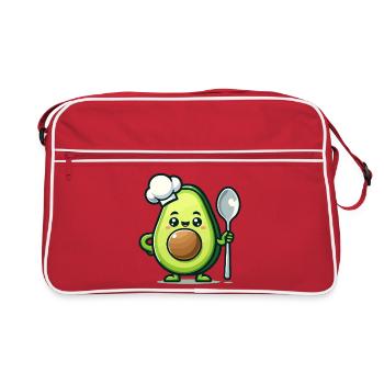 Chef Avocuddle : le génie gourmet du guacamole - Sac Retro - rouge/blanc - Devant