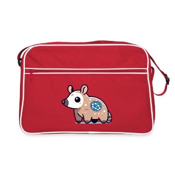 Opossum tacheté stellaire : butineur cosmique - Sac Retro - rouge/blanc - Devant