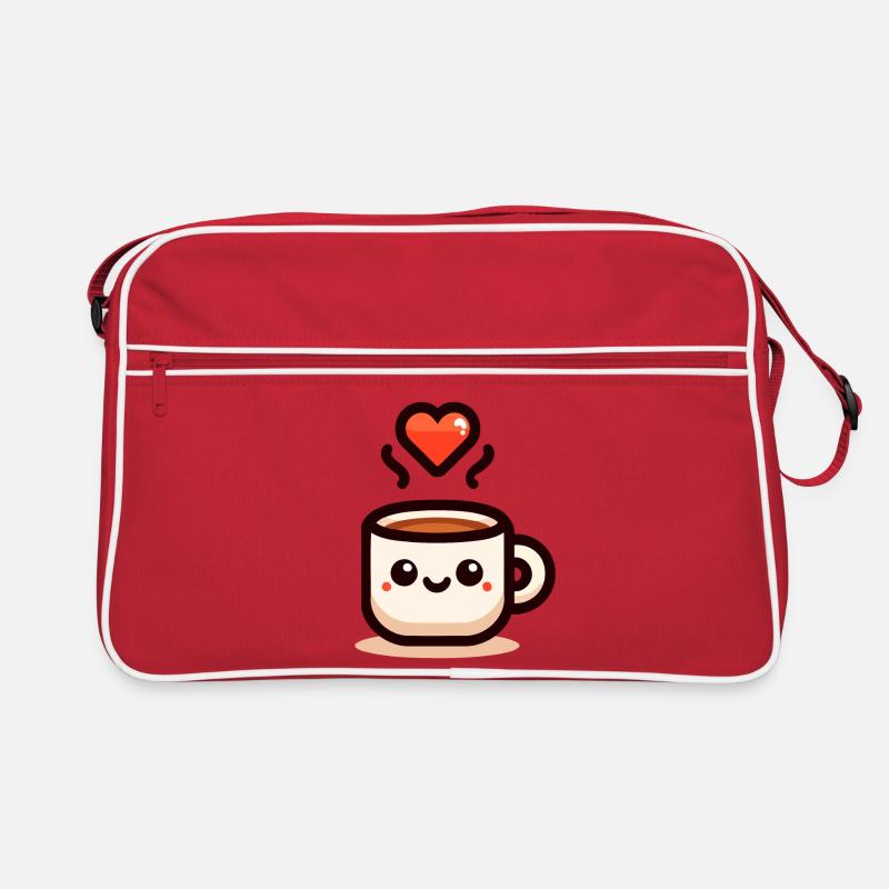 Cheery Cuppa: Ein Schluck Liebe Retro Tasche