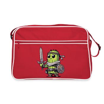 Avocado Knight: The Bravocado Warrior - Retro Bag - red/white - Front