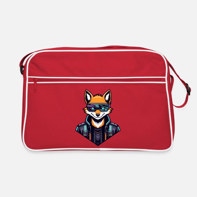 Cyber Fox Néon Tech Sauvage Sac Retro