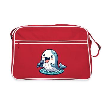 Melody Whale: The Aquatic Crooner - Retro Bag - red/white - Front