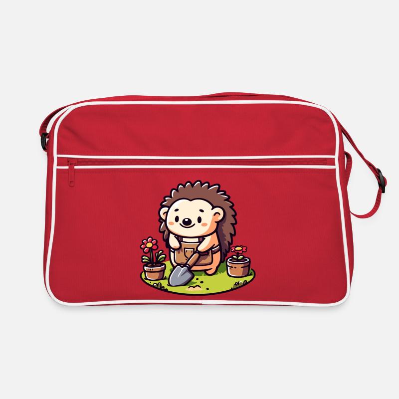Igelgärtner: Der Blütenkumpel Retro Tasche
