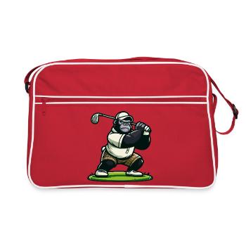 Gorille de golf - Sac Retro - rouge/blanc - Devant