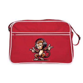The Mix Master Monkey - Retro Bag - red/white - Front