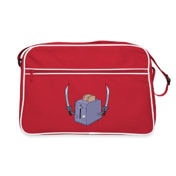 Toaster and the sword - Retro Bag - red/white - Front