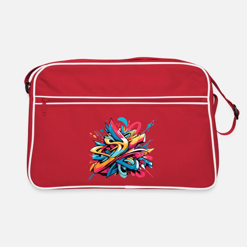Illustration de graffiti dynamique coloré cool Sac Retro