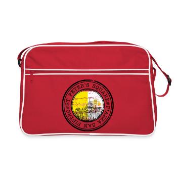 Vatican City Stamp Circle - Retro Bag - red/white - Front