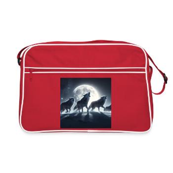 The Howl of the Wolves - Retro Bag - red/white - Front