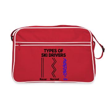 Ski Jumping Snowfall Statement Winter Sports - Retro Bag - red/white - Front