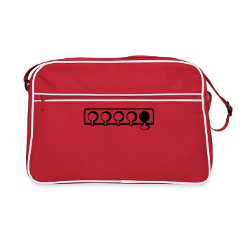 Wintersport Eislaufen Eishockey Wintersaison - Retro Tasche - Rot/Weiß - Vorne