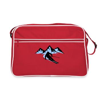 Mountain Winter sports Winter season Fun on the slopes Snow - Retro Bag - red/white - Front