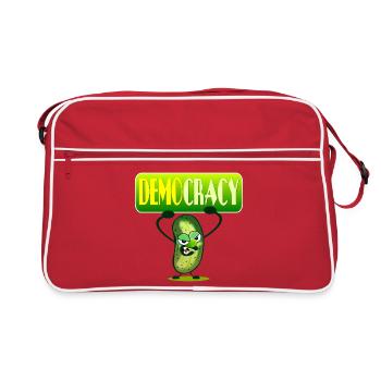 DEMOCRACY - PICKLES CUCUMBER - Retro Bag - red/white - Front