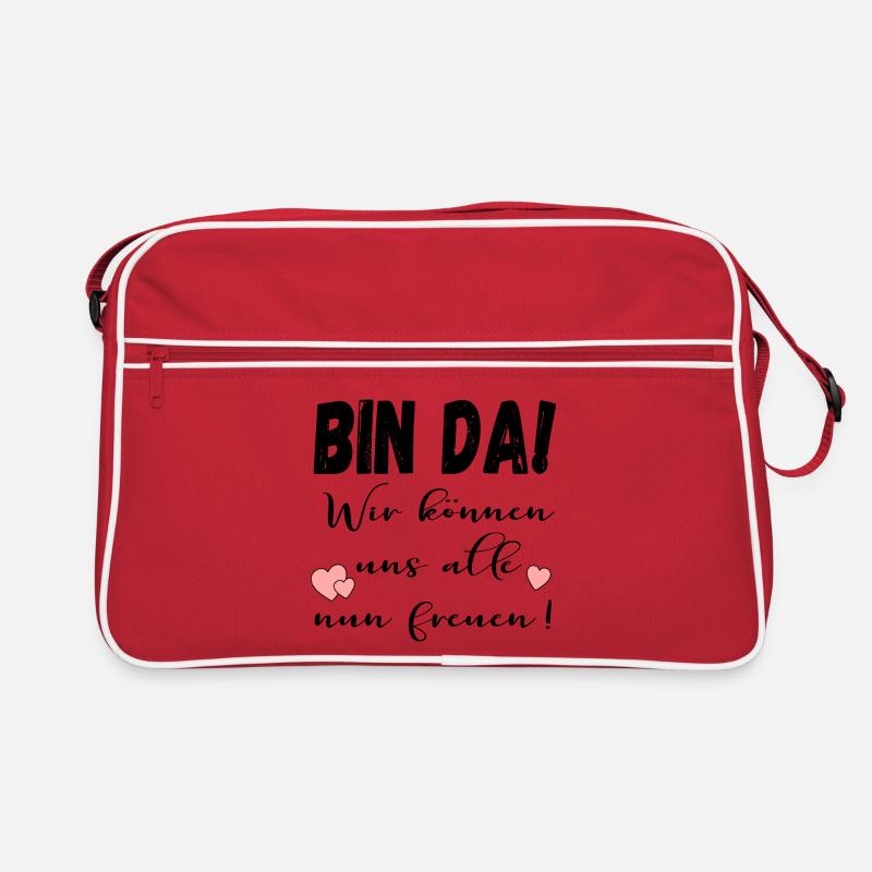 BIN DA - FREUDE IRONIE Retro Tasche