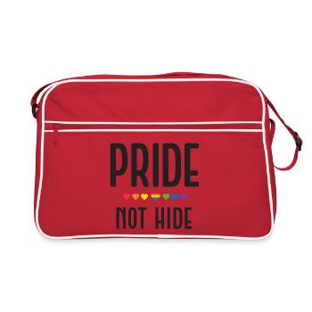 LGBT Pride Month - Pride, Not Hide - Retro Bag - red/white - Front