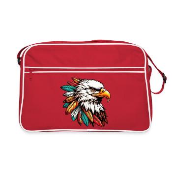 American Indian Eagle American Red Skin - Retro Bag - red/white - Front