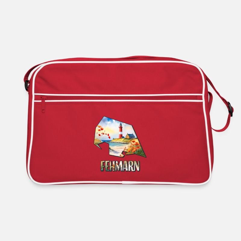 Carte à l’aquarelle Fehmarn Sac Retro
