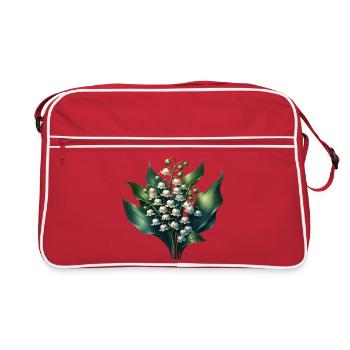 Muguet, - Sac Retro - rouge/blanc - Devant