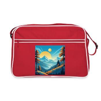 Deux soleils - Sac Retro - rouge/blanc - Devant