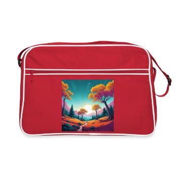 Coucher de soleil - Sac Retro - rouge/blanc - Devant