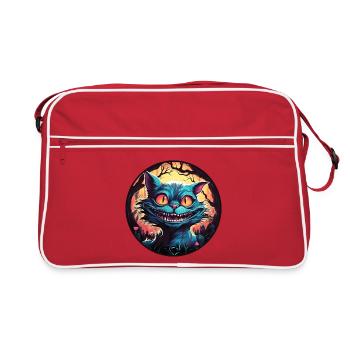 Chat du Cheshire Alice au pays des merveilles Cercle - Sac Retro - rouge/blanc - Devant