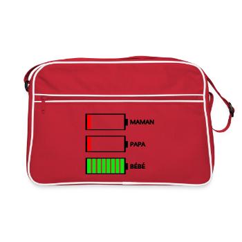 MAMAN PAPA BÉBÉ - Sac Retro - rouge/blanc - Devant