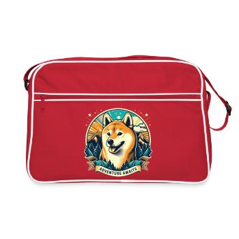 Shiba inu - Sac Retro - rouge/blanc - Devant