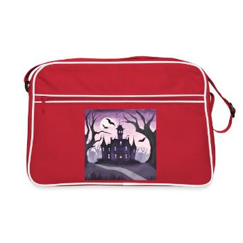 Gothic mansion. - Retro Bag - red/white - Front