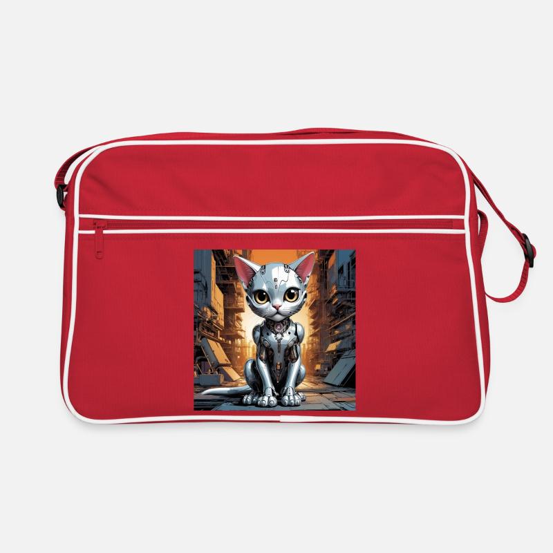 Robo Kitten Retro Tasche