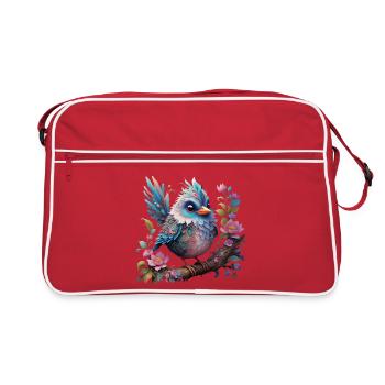 Majestic Fantasy Bird - Retro Bag - red/white - Front