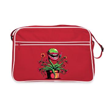 Plante carnivore - Sac Retro - rouge/blanc - Devant