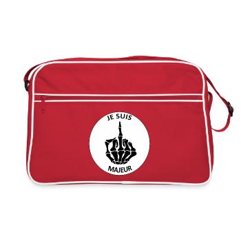 Je suis majeur - Sac Retro - rouge/blanc - Devant
