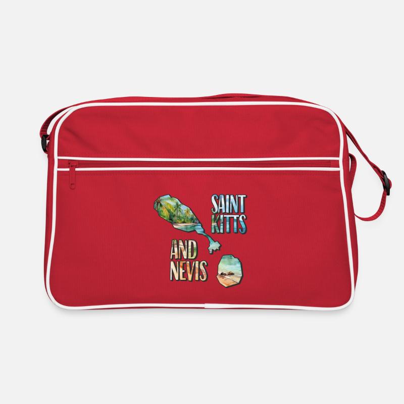 Watercolor Map Saint Kitts and Nevis Retro Bag