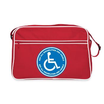Not All Disabilities Are Visible - Retro Bag - red/white - Front