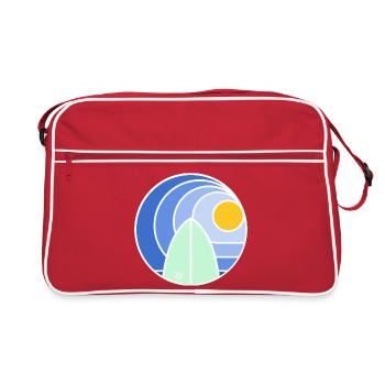 Surf Sundowner II (white) - Retro Tasche - Rot/Weiß - Vorne