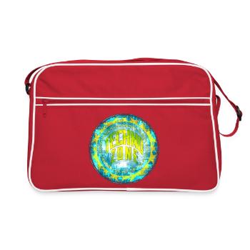 Cyber Techno Design avec des couleurs fluorescentes - Sac Retro - rouge/blanc - Devant