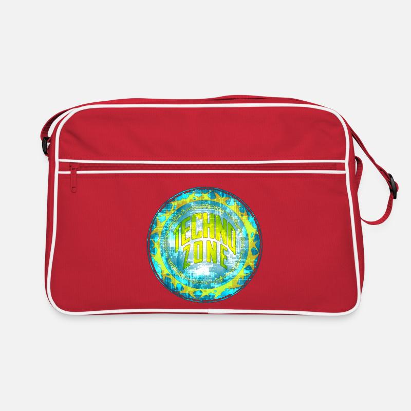 Cyber Techno Design with fluorescent colors Retro Bag