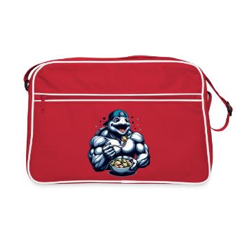Pelmeni Power Turtle Gift - Retro Bag - red/white - Front