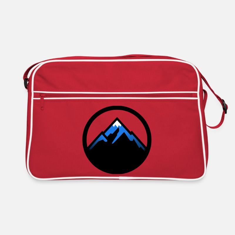 A simple mountains and outdoor logo Retro Bag