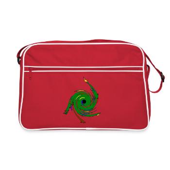 Black Holy Christmas - Retro Bag - red/white - Front