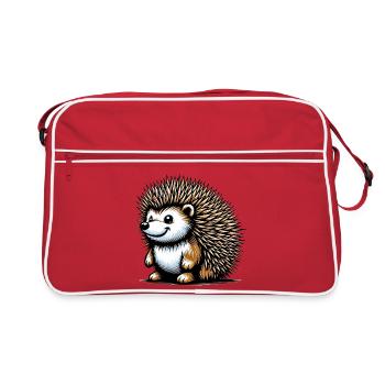 Igel - Retro Tasche - Rot/Weiß - Vorne
