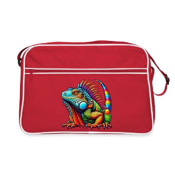 Iguane - Sac Retro - rouge/blanc - Devant