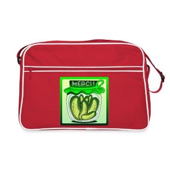 THANK YOU CUCUMBER PICKLES - Retro Bag - red/white - Front