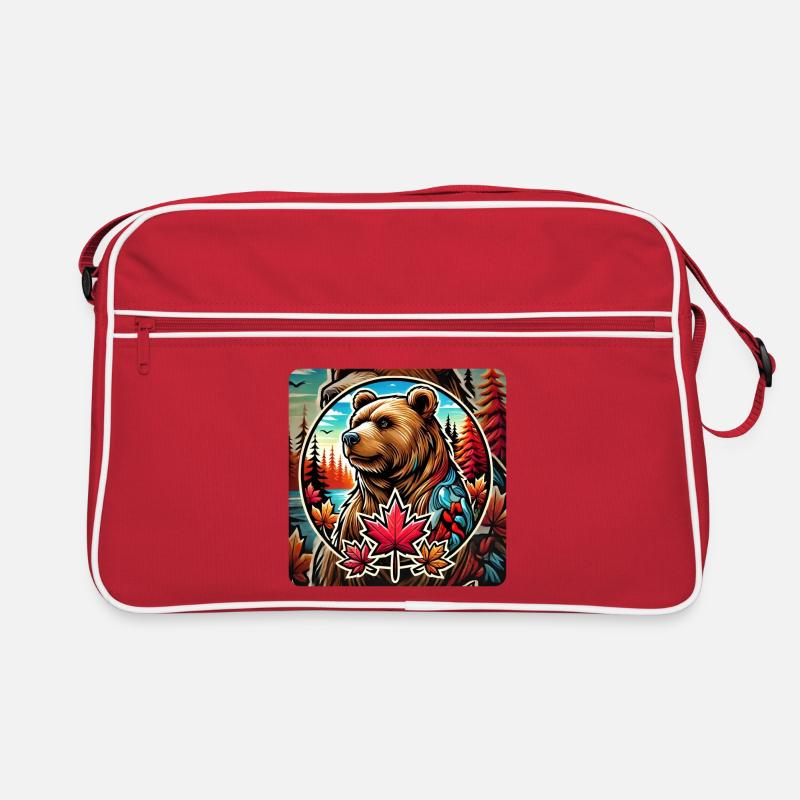 Canada bear nature design Retro Bag