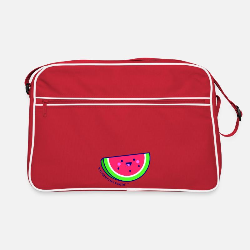 Da ist nur eine Wassermelone drinnen Retro Tasche