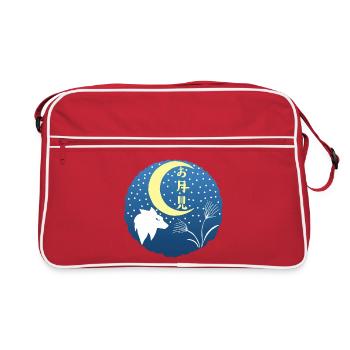 White Wolf and Moon Vision - Retro Bag - red/white - Front