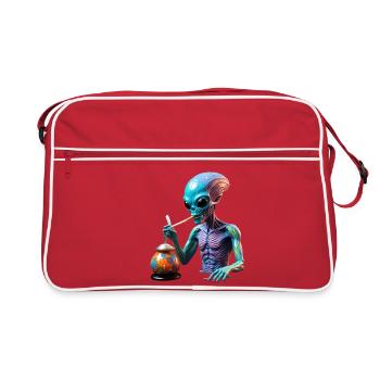 Rave Aliens — Dabber - Retro Tasche - Rot/Weiß - Vorne